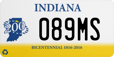 IN license plate 089MS