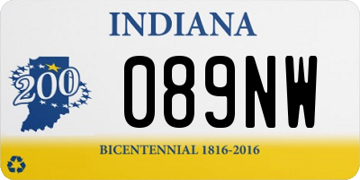 IN license plate 089NW