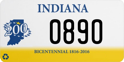 IN license plate 089O