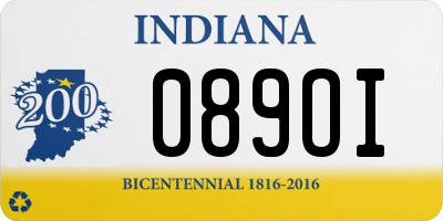 IN license plate 089OI