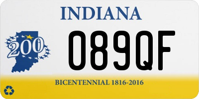 IN license plate 089QF