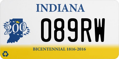 IN license plate 089RW