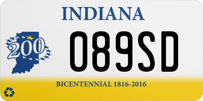 IN license plate 089SD