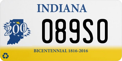 IN license plate 089SO