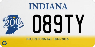 IN license plate 089TY