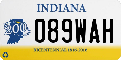 IN license plate 089WAH
