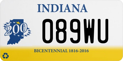 IN license plate 089WU