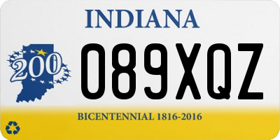 IN license plate 089XQZ