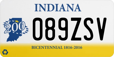 IN license plate 089ZSV