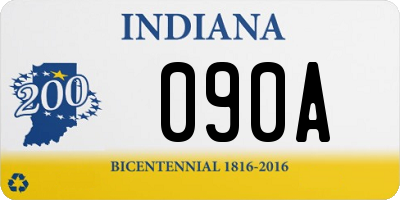 IN license plate 090A