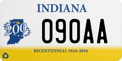 IN license plate 090AA