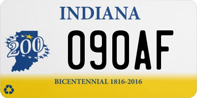 IN license plate 090AF