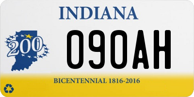 IN license plate 090AH