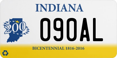 IN license plate 090AL