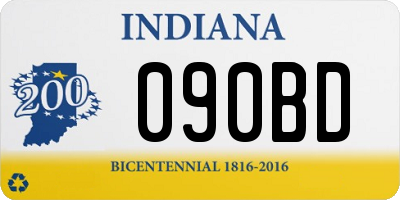 IN license plate 090BD