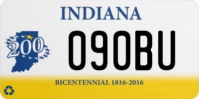 IN license plate 090BU