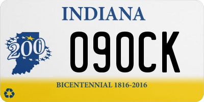 IN license plate 090CK