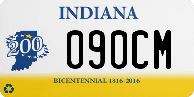 IN license plate 090CM