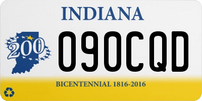 IN license plate 090CQD