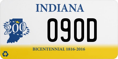 IN license plate 090D