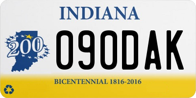 IN license plate 090DAK