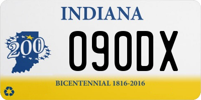 IN license plate 090DX