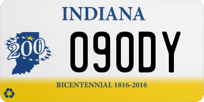 IN license plate 090DY