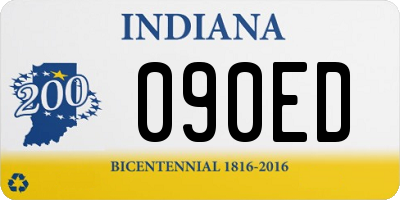 IN license plate 090ED