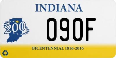 IN license plate 090F