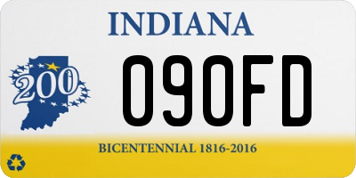 IN license plate 090FD