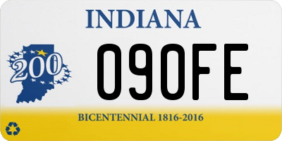 IN license plate 090FE