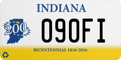 IN license plate 090FI