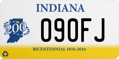 IN license plate 090FJ