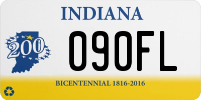 IN license plate 090FL