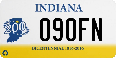 IN license plate 090FN