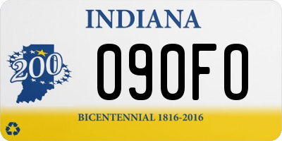 IN license plate 090FO