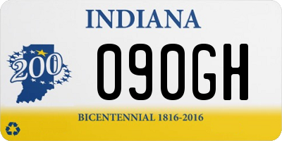 IN license plate 090GH