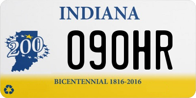 IN license plate 090HR