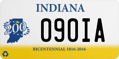 IN license plate 090IA