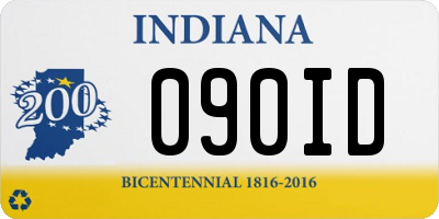 IN license plate 090ID