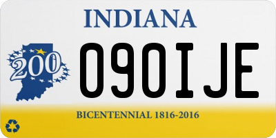 IN license plate 090IJE