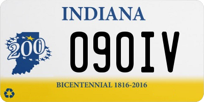 IN license plate 090IV