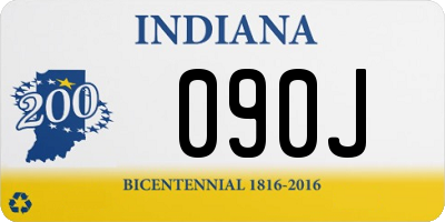 IN license plate 090J
