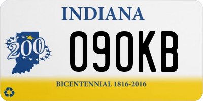 IN license plate 090KB