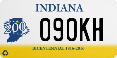 IN license plate 090KH