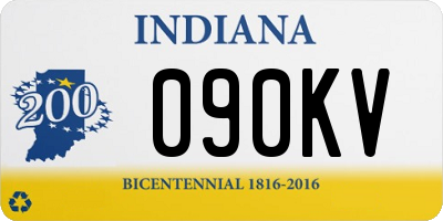 IN license plate 090KV