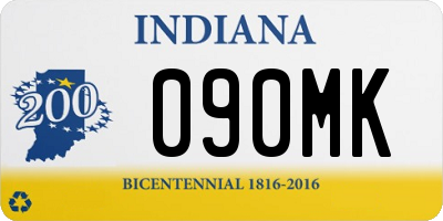 IN license plate 090MK