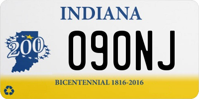 IN license plate 090NJ
