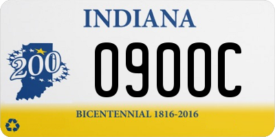 IN license plate 090OC