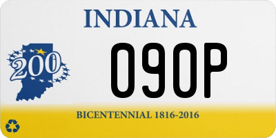 IN license plate 090P